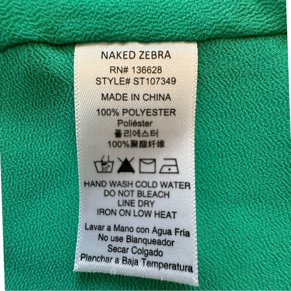 Naked Zebra lined green halter size large - Picture 5 of 7